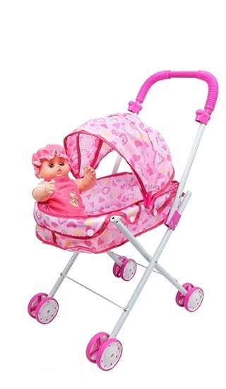 Little Hands Kids Play House Trolley with Doll for Kids Girls (55 cm)