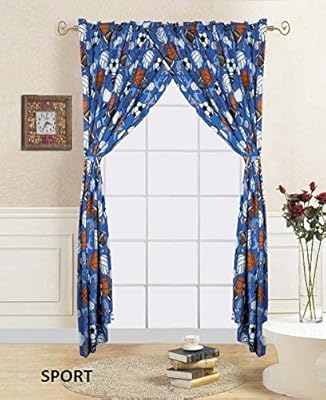 Amazon Com Sapphire Home Kids Window Curtain Panels W Tie Backs