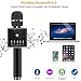 Portable Wireless Karaoke Microphone with Disco LED Lights,H8 Mini Handheld Karaoke Mic Built in Bluetooth Speakers for Party Singing,Kids,Home KTV by AUTELL