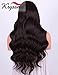 K'ryssma Black Wig for Women, Natural Looking Body Wave Synthetic Wigs Long Middle Part Machine Made Wig 24 inches