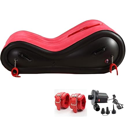 Aufblasbare Multifunktionale Sofa Chaise Lounge Sex Chair Bed Sofa mit Handle-Handschellen & Leg Manschetten Portable Sexual 