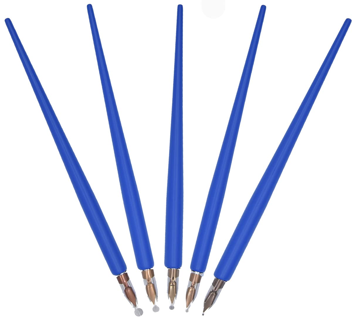 Gullor Wooden Comic Dip Pen with 5 Size Nibs for Drawing/Doodle/Calligraphy, Blue