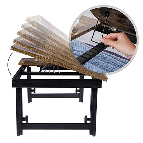 SONGMICS Laptop Desk for Bed or Sofa with Adjustable Tilting Top