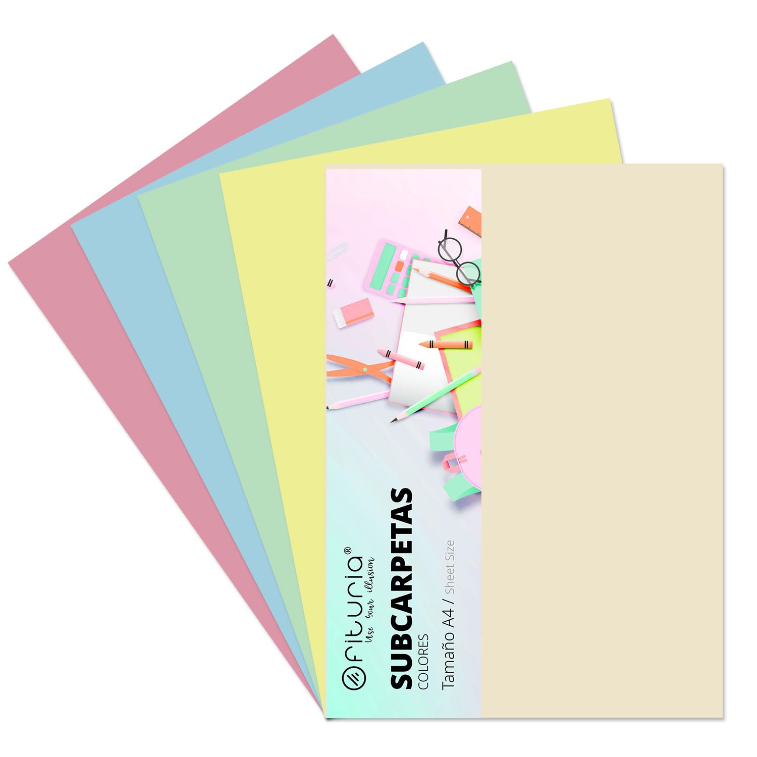 Pack of 50 Heavy Duty Subfolders A4 Blue 180g