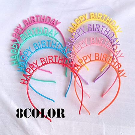 Amazon Co Jp Decto 写真映え間違いなし バースデイカチューシャ8色セット Party 誕生日 ろうそく サプライズ ケーキ 装飾 子供 大人 業者販売 子供 カチューシャ ヘアバンド ヘアアクセサリー ベビー キッズ 髪飾り 髪留め フォーマル 発表会 結婚式 写真撮影