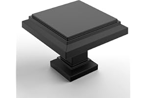 Asidrama 10 Pack Matte Black Kitchen Cabinet Knobs Drawer Cabinet Hardware Zinc Knobs for Dresser Drawers