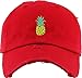 KBETHOS KBSV-024 Red Pineapple Vintage Distressed Dad Hat Baseball Cap Polo Style Adjustable