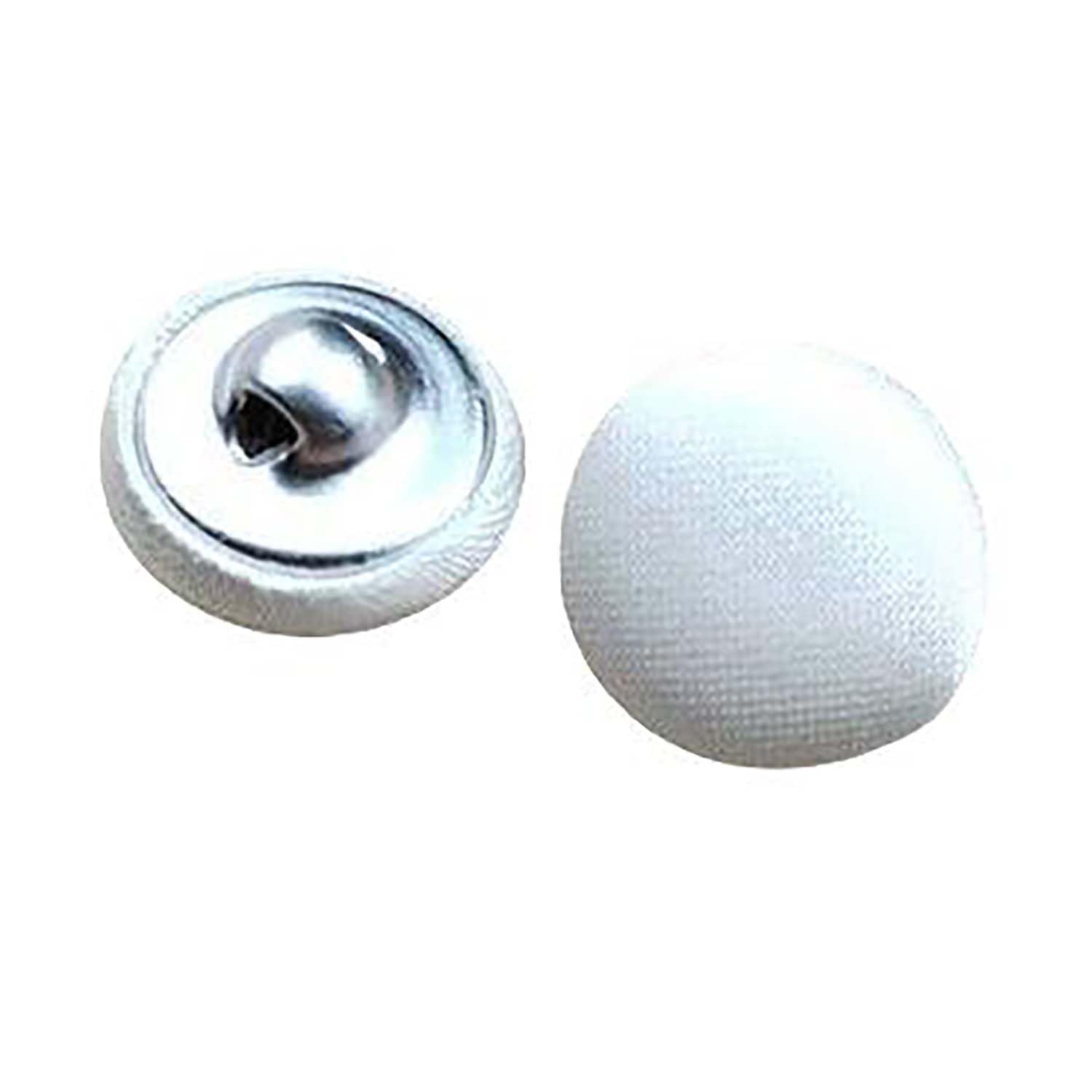 Photo 1 of 20 Pcs Satin Covered Metal Shank Buttons Cloth Buttons for Wedding Dress Tuxedo Suits