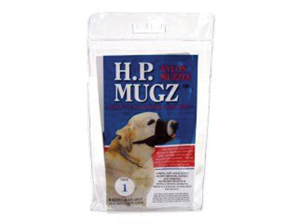 Hamilton H.P. Mugz Adjustable Quick Fit Nylon Soft Dog Muzzle, 5 to 5-1/2-Inch, Black