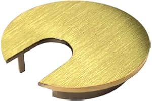 Electriduct 2.5" Metal Desk Grommet 62.5mm Cable Hole Cover Wire Cord Organizer | Brushed Brass