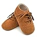 Voberry Baby Girl Boys Lace Up Sneakers Soft Soled Anti-Slip Toddler Shoes (6~12 Month, Brown)