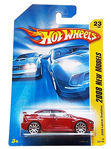 Hot Wheels 2008 023 23 New Models Red 2008 Lancer Evolution 1:64 Scale