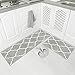U'Artlines 2Pcs Doormat Area Rugs Microfiber Decorative Non Slip Floor Mat Machine Washable for Indoor Outdoor Entryway Kitchen (17.7x25.6+17.7x47.2, Gray)