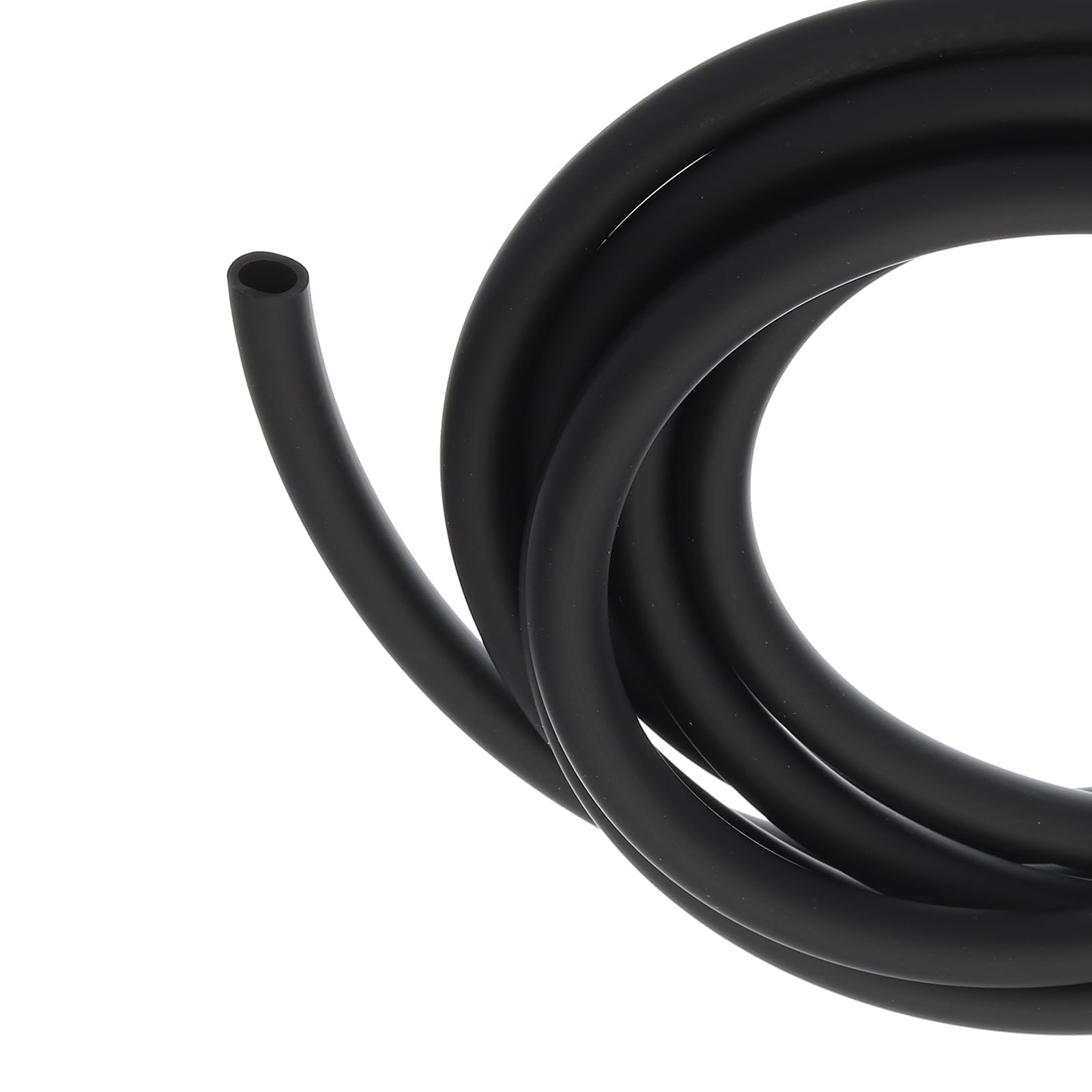 MACHSWON PVC Air Tubing 5mm ID 8mm OD 2m Length Flexible Pipe Hose Lightweight Plastic Tubing for Water Oil Air Transfer-Black