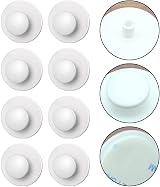 LizCeyMD 20 Pc Self-Adhesive Cabinet Handles Plastic Round Drawer Knobs White view 6