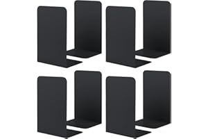 Honagu Book Ends, Bookends for Shelves, Home, Office, Metal Book Stopper for Books, Metal Bookend Supports, Modern Minimalist