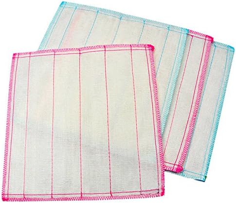 Kitchen Pink Stripes Pattern White Dish Bowl Hand Cleaning Cloth Towel
