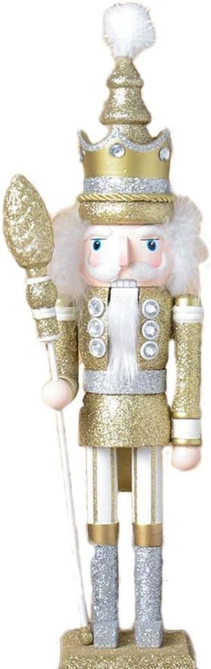 Nutcrackers - ZaH 18 Inch Wooden Nutcracker Ornaments Christmas Decorations Holiday Decor Kids Toys Nutcracker Puppets, Gold King