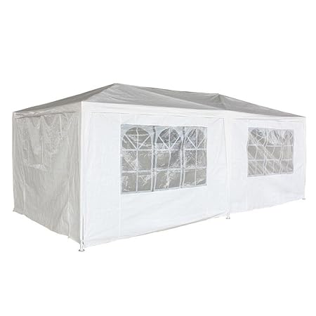 MCTECH® 6 x 3m Festzelte Gartenzelt Pavillon Bierzelt Partyzelt Festpavillon inklusive 4 Seitenwände, 4 x Fenster, Wasserdich