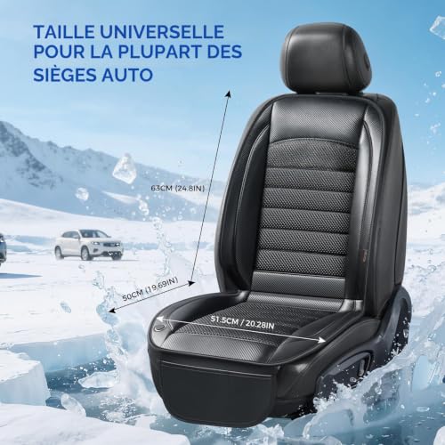 Coverado Summer Seat Covers with 2 Fans, Adjustable 3 Speeds Ventilated Seat Cushion Adaptable Universal for Car Truck SUV Van All Vehicles