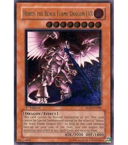 yugioh horus the black flame dragon deck PSA 10 - Yu-Gi-Oh Card - DR3-EN006 - LV4 (rare) During the End Phase Yu-Gi-Oh! - Horus The Black