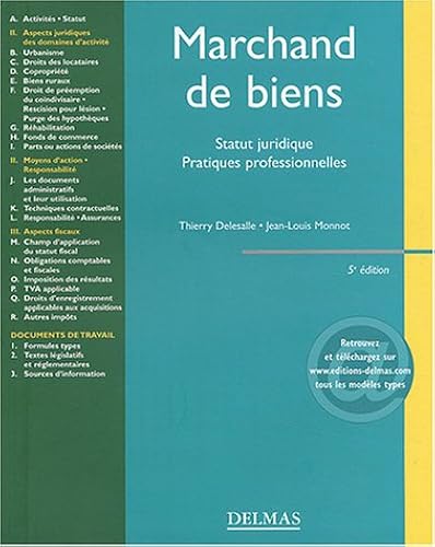 Download Marchands de biens : Statut juridique, pratiques professionnelles PDF