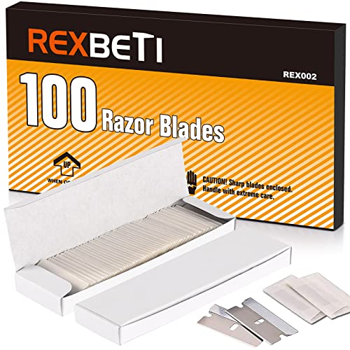 REXBETI 200PCS Single Edge Razor Blades, Industrial