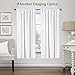 H.VERSAILTEX Pure White Curtains Thermal Insulated Tie Up Window Shade Light Reducing Curtains for Kitchen, Rod Pocket 2 Panels - 42