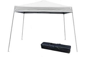 Impact Canopy 040000001 Slant Leg Canopy, 10' x 10', White-No Sidewall
