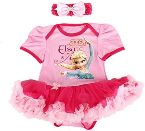 Baby Cotton Summer Toddler Romper Bodysuit with Headband 3-6 Months PinkRed Finger