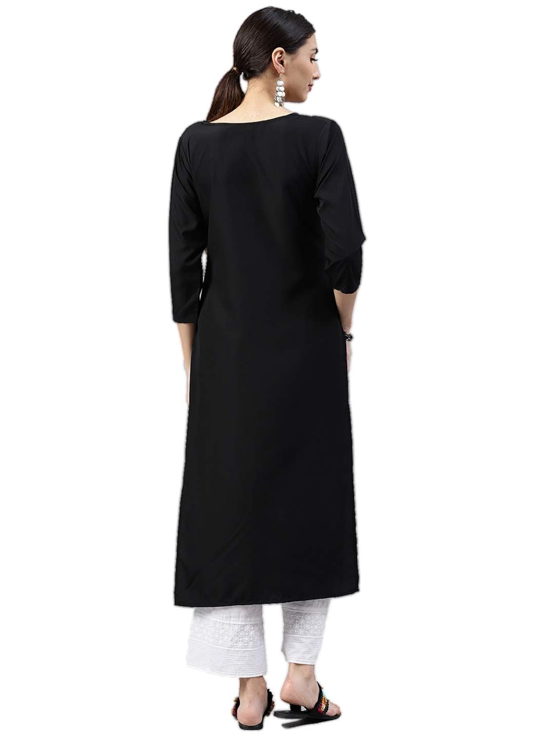 vaamsi crepe digital printed kurti(vpk1509_black_free size)