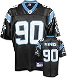 Julius Peppers Youth Jersey: Reebok Black Replica #90 Carolina Panthers Jersey