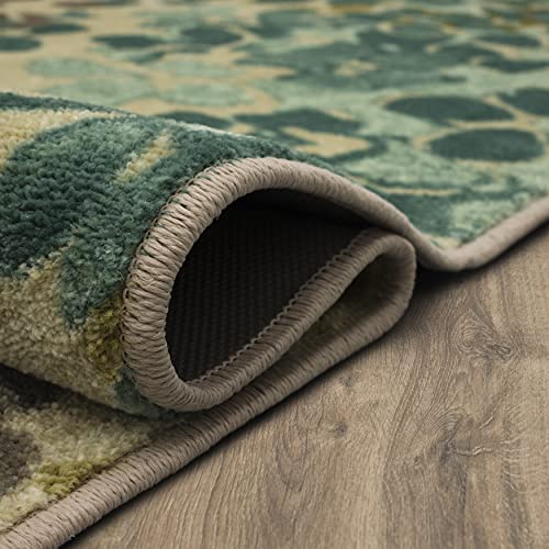 Mohawk Home Aurora Radiance Aqua Abstract Floral Area Rug, 5'x8', Blue/Green Pricepulse