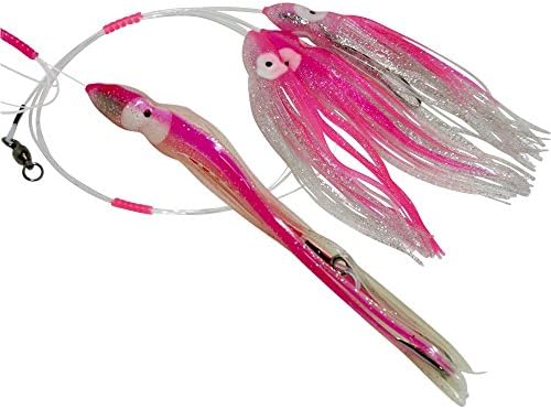 Squid Skirts Daisy Chain, Pink Cadillac 150# Mono / Double Hook