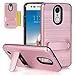 Gotd Protective Case Stand Cover for LG Aristo LV3 V3 MS210 LG M210 LG MS210 LG K8 (Rose Gold)