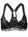 BEKDO Womens Soft Sheer Non-Padded Lace Racerback Pullover Bralette