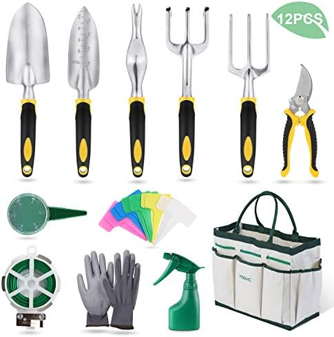 YISSVIC 12Pcs Jerdín Kit de Jerdinería Juegos de Herramientas con ...