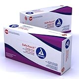 Safe-Touch Disposable Latex Exam Gloves, Powder-Free, Small, Case of 10/100s (1000 ct)