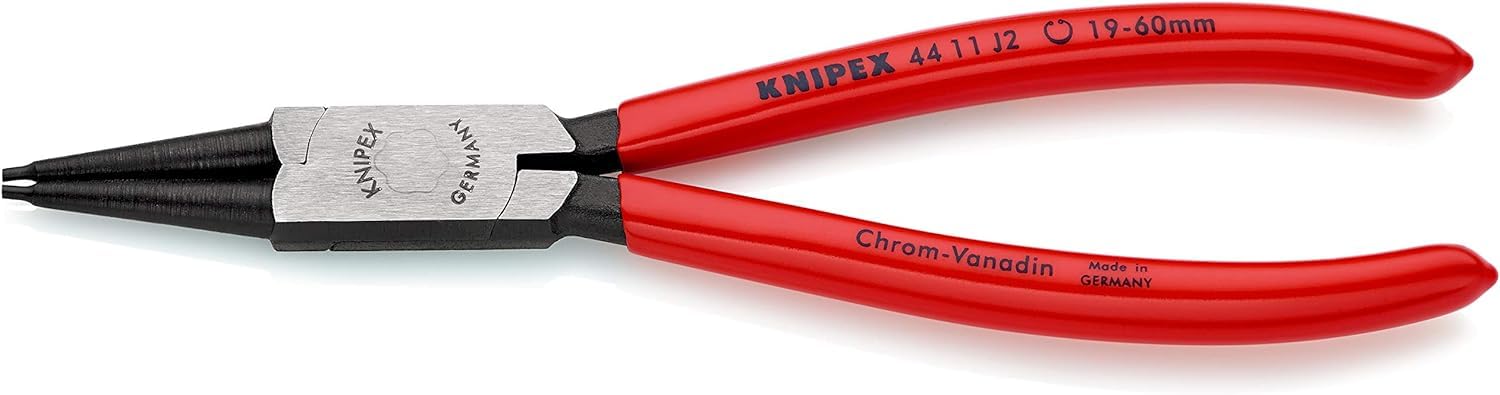KNIPEX Circlip Pliers for Internal Circlips in Bore Holes Self-Service Card with Plastic Coating 320 mm, 44 11 J4 SB