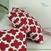CaliTime Pack of 2 Soft Canvas Throw Pillow Covers Cases for Couch Sofa Home Decor Modern Quatrefoil Accent Geometric 18 X 18 Inches Burgundy