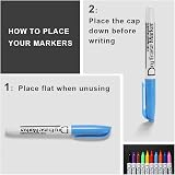 Volcanics Whiteboard Pens 12 Pack Fine Tip Dry Erase Markers Magnetic Eraser view 6