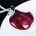 lan27 Once Upon A Time Snow White Regina Crystal Red Poison Apple Pendant Necklace Fan Gift (Big)