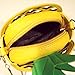 Pineapple Crossbody Bag, Pershoo Women Cute 3D Fruit PU Leather Shoulder Bag Adjustable Long Chain Strap Small Clutch Handbag Cell Phone Pouch Case Travel Wallet Messenger Bag Sling Bag - Yellow