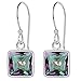 1.46 Ct Cushion Rainbow Mystic Topaz Dangle 925 Sterling Silver Earrings For Women By Orchid Jewelry : A Perfect Birthstone For November