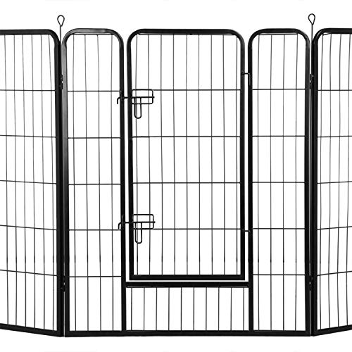 Yaheetech Heavy Duty Metal Dog Playpen 40inch Foldable Pets Playpen Dog Exercise Pen Barrier