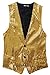 Izacu Mens Stage Cosplay Waiter Show Sequins Dance Vest Waistcoat Gilet