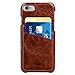 iPhone 8 Case,iPhone 7 Case, Benuo [Card Slot Vintage Series] Genuine Leather Soft Leather Case, 2 Card Slots, Ultra Slim Leather Case Back Cover for Regular iPhone 8/iPhone 7(Stylish Brown)