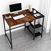 JOISCOPE Home Office Computer Desk,Small Study Writing Desk with Wooden Storage Shelf,2-Tier Industrial Morden Laptop…