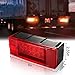 AMBOTHER Submersible Trailer Light Kit Tail Stop Brake License-Plate Turn Running Marker Lights Rectangular Low Profile Light for RV Boat Truck Marine Universal Red DC12V,2PCS,3 Year Warranty