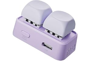 Bluetooth Page Turner Remote, 30g Lightweight Ring Clicker with RGB Backlight and Hot Swappable Keys, Compatible with Kindle,